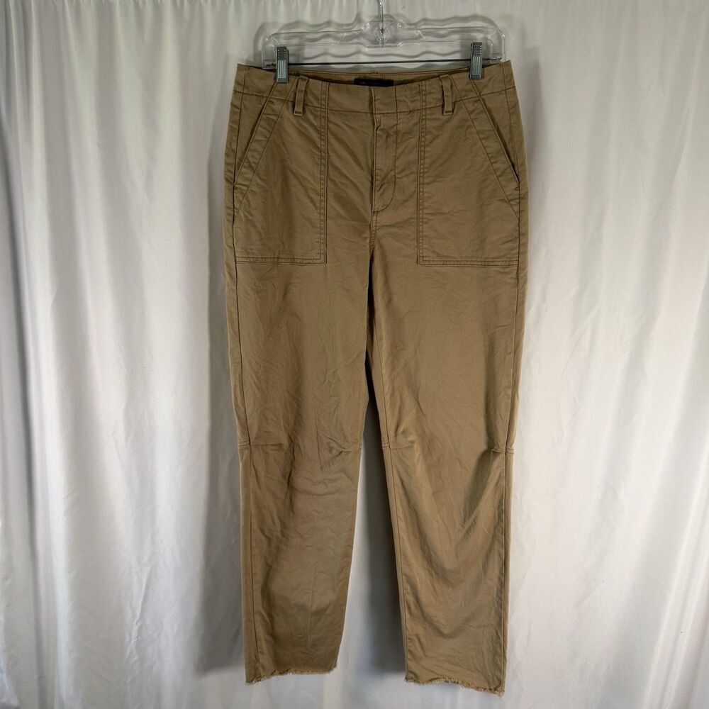 Banana Republic Girlfriend Authentic Chino Women's 6 Tan Khaki Raw Hem